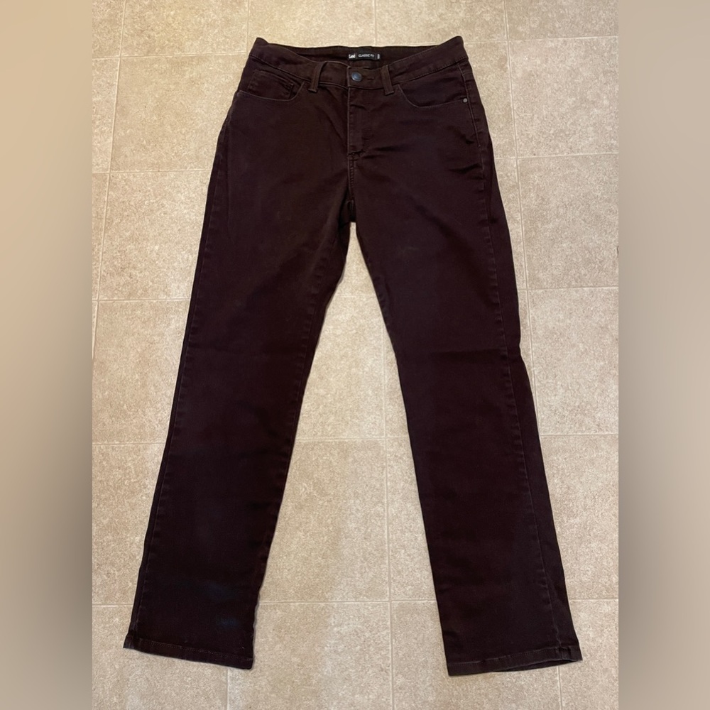 Brown Lee Straight Leg Jeans
